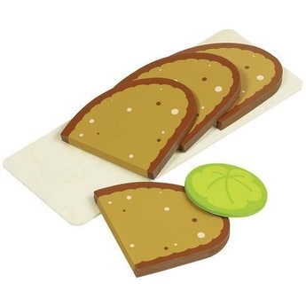Doplňky pro dětskou kuchyňku – plátky chleba na prkýnku